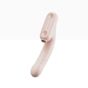 Безконтактний вібратор-стимулятор з фрикціями Qingnan No.7 Thrusting with Suction Flesh Pink Sex Aura