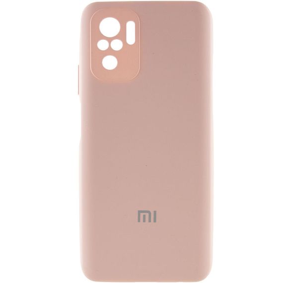 Чехол Silicone Cover Full Camera (AA) для Xiaomi Redmi Note 10 / Note 10s Full camera, Рожевий/Pink Sand