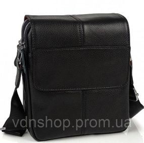 Кожаная мужская сумка 21х24х6, барсетка через плечо мягкая, мессенджер для гаджетов BEXHILL TD-21334A