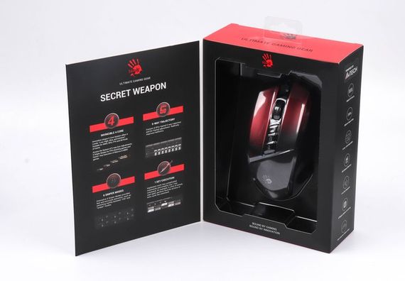 Миша ігрова A4Tech W60 Max Bloody, колір чорний+червоний, активоване ПЗ Bloody | Зображення 6