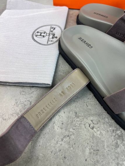 Сланці Hermes Chypre beige чоловічі бежеві ob415 | Зображення 8