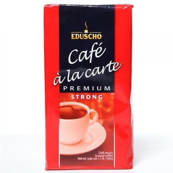 Качественный немецкий кофе Робуста молотый Eduscho Premium Strong, 500г