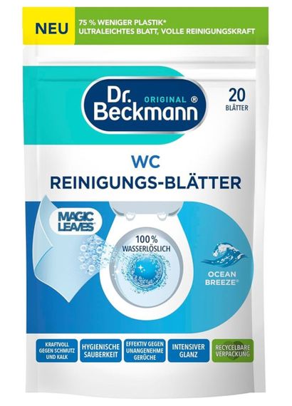 Серветки для чищення унітазу Dr. Beckmann Ocean Breeze Океанський бриз 20 шт