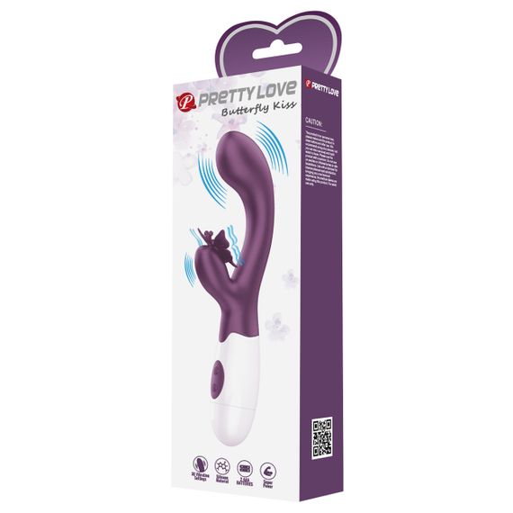 Вібратор-кролик для точки G PRETTY LOVE Butterfly Kiss мультишвидкісний, 19.9 х 3.1 см sexstyle | Зображення 9