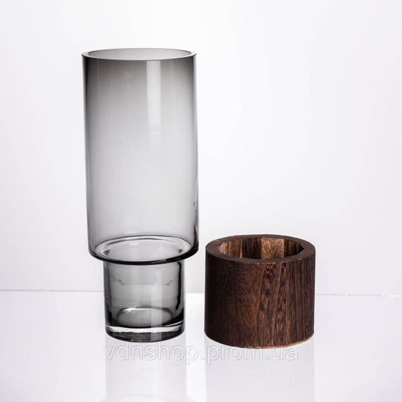 Ваза для квітів кругла скляна 25.5 (см) декоративна HP-19-162-2 | Зображення 1