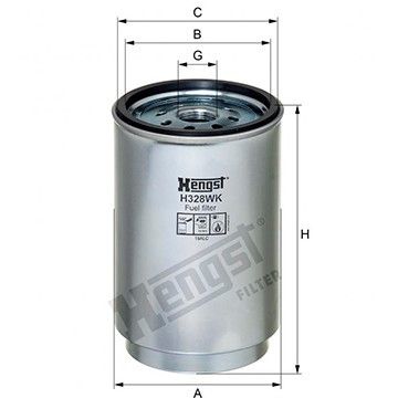 Фильтр топливный Renault Truck Magnum 06-/ Kerax 05-/ Volvo Truck 05-, Hengst, H328WK,