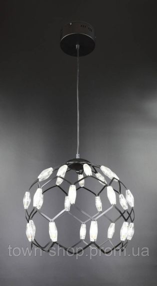 Люстра потолочная LED D1288/400-bk Черный 42-200х40х40 см. | Зображення 2