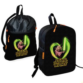 Школьный рюкзак детский Йода Star Wars + Сумка для обуви спортивной формы рюкзак-мешок  для мальчика (01693)