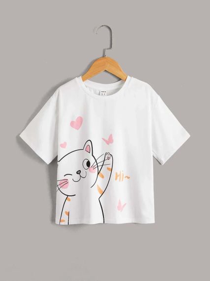 Футболка женская с принтом повседневная S Белая