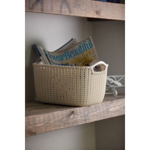 Корзина для хранения Curver (Курвер) Knit 8 л (03674) Кремовый | Зображення 1
