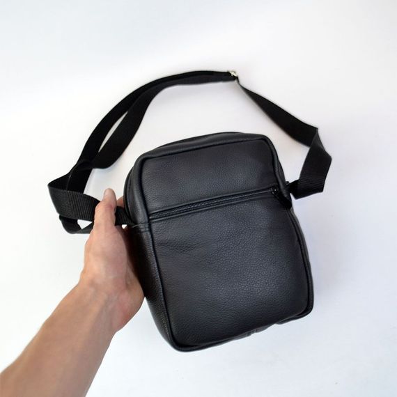 Елегантна чоловіча шкіряна сумка-месенджер із натуральної шкіри на 5 відділень, чоловіча сумка через спину | Зображення 2