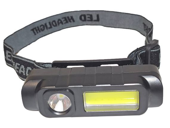 Фонарь аккумуляторный налобный YY-10 3W+COB3W
