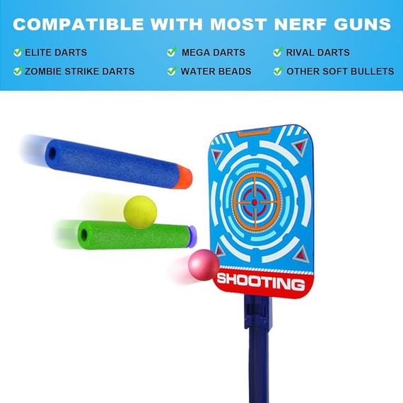 Цифрова мішень з іграшковою зброєю для Nerf, іграшкою-пістолетом із пінопластовими кулями для дітей | Зображення 4