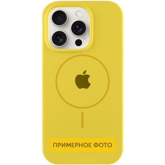 Чохол Silicone Case Full Protective (AA) with MagSafe для Apple iPhone 16 Plus (6.7") Жовтий / Yellow
