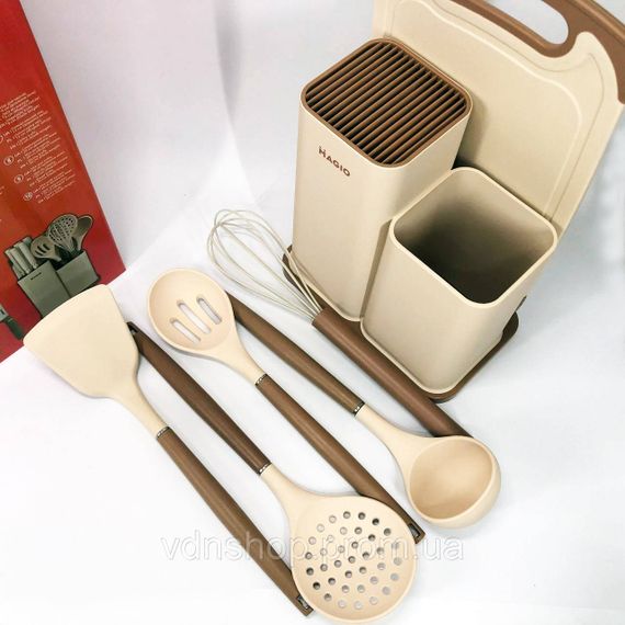 Кухонные предметы силикон Magio, Кухонный набор силиконовый для готовки, Набор половников для кухни PB-47 | Зображення 4