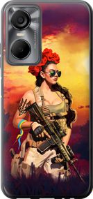 Чехол на Tecno POP 6 Pro BE8 Украинка с оружием "5316u-2929-17620"