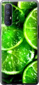 Чохол на Oppo Reno 3 Pro Зелені часточки лимона "852u-1878-2448"