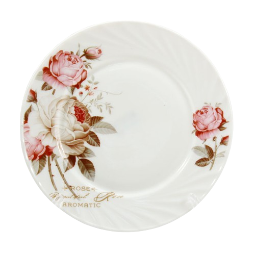 6916/ S  Тарілка №9,5 мілка  Чайна троянда    Хвилястий край    O30095CE 7013100000