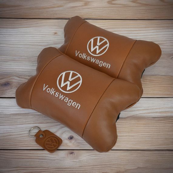 Автомобільна подушка для шиї з лого Volkswagen, Подушка підголівник з логотипом, Подушки для машини OT-20 | Зображення 5