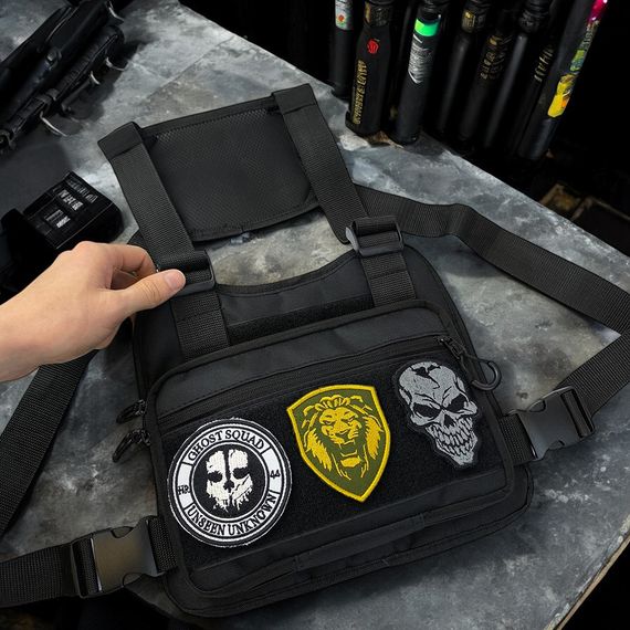 Практична чоловіча сумка слінг, Сумка чоловіча плечова плечова сумка месенджер кобура RF-91 | Зображення 6