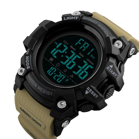 Годинник S2kmei 1384 Black-Khaki Wrisband | Зображення 1