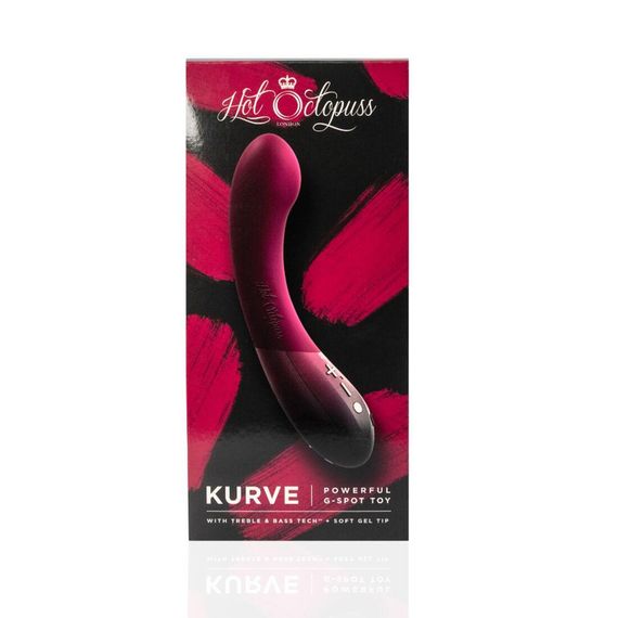 Вибратор для точки G Hot Octopuss KURVE, Treble and Bass Technology, 2 мотора, мягкий кончик | Зображення 9