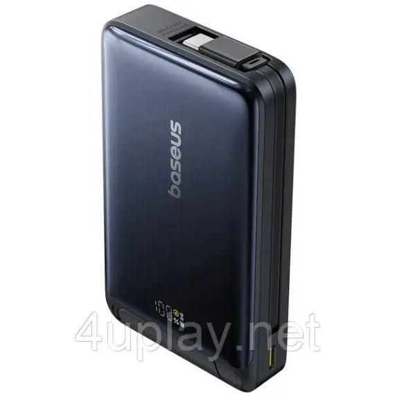 Беспроводной магнитный повербанк Baseus Nomos Qi2 Magnetic PowerBank 10000mAh 45W Black | Зображення 2