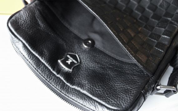Мужская кожаная сумка мессенджер Louis Vuitton black | Зображення 2