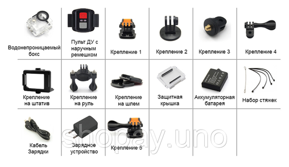 Екшн камера Eken H9R 4k Wi-Fi Black Original | Зображення 5