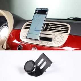 Автомобільний тримач для телефону на панель приладів для Fiat 500 (2010–2015), з алюмінієвого сплаву, на вентиляційну решітку