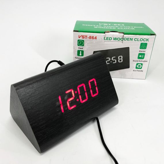 Часы со светящимся табло VST-864, Настольные LED часы Электронные настольные digital LU-38 | Зображення 1