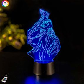 3D светильник ночник с пультом  GENSHIN IMPACT "Нин Гуан" 3DTOYSLAMP