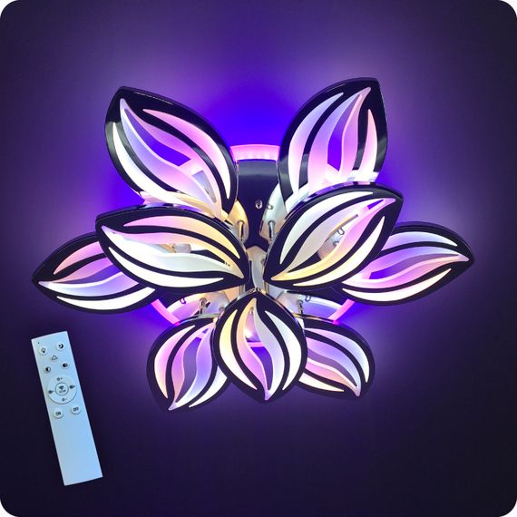 Люстра світлодіодна 517 Light 3color з пультом 180Вт Хром (01453) | Зображення 7