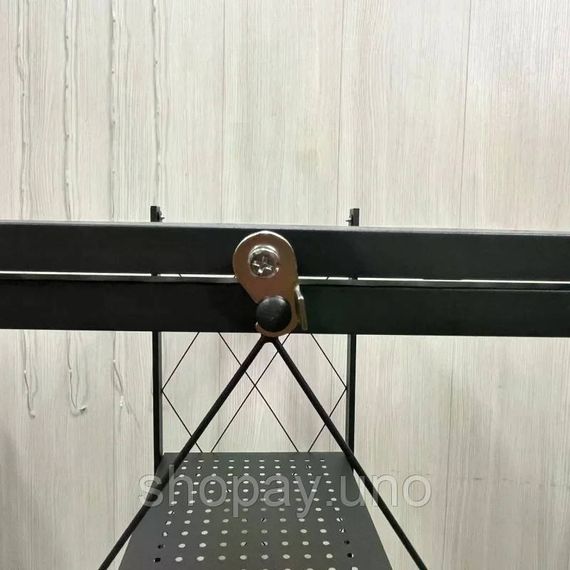 Складная полка-стеллаж из нержавеющей стали на колесиках 87×34×87 см | Зображення 3