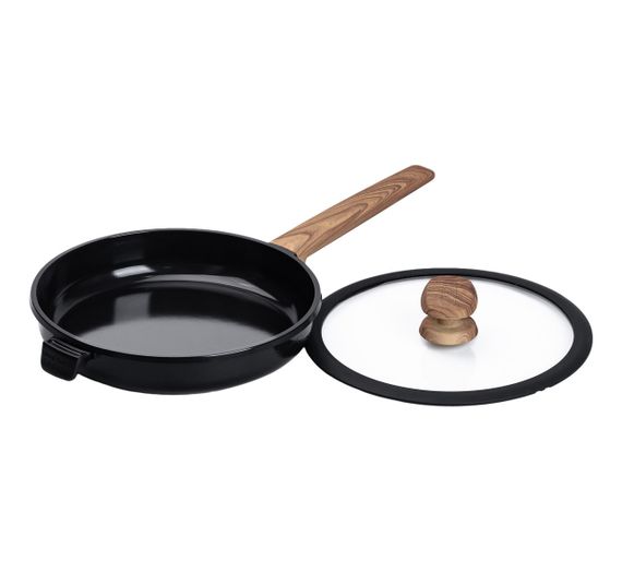 Алюмінієва сковорода з керамічним покриттям антипригарним 1.8 л Ø 24 см чорна MGC HP-4-457B | Зображення 3