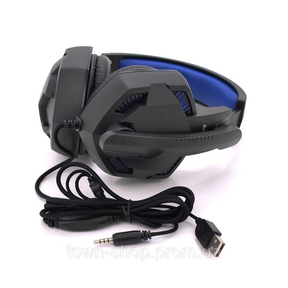 Игровые наушники с микрофоном iKAKU KSC-713 ZHANHUN, Black-Blue, Box | Зображення 1