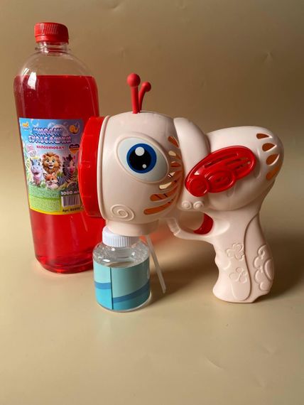 Пістолет з мильними бульками генератор мильних бульбашок Бджілка Рожевий | Зображення 2