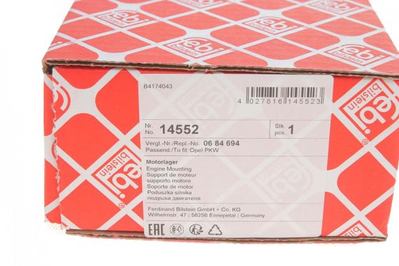 Подушка двигуна передня Opel Astra G 1.4-1.8 16V 98-05 14552 | Зображення 3