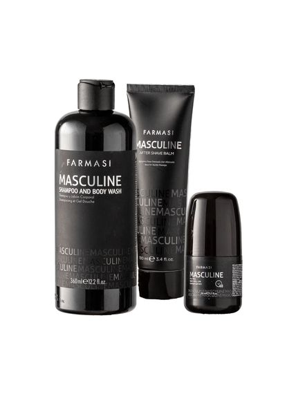 Набор для мужчин Farmasi Masculine гель-шампунь 2 в 1 + антиперспирант + лосьон после бритья | Зображення 1