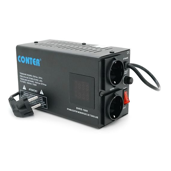 Стабілізатор напруги релейний Conter SVRS-1000VA/750W однофазний