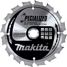 Диск пильный по дереву 165х20 мм 16T Makita Makblade Plus qulet cutting B-09329