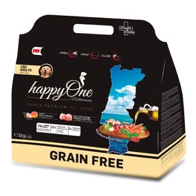 Корм happyOne Mediterraneum Adult Dog Fresh Meat сухий зі свіжим м'ясом для дорослих собак 3 кг