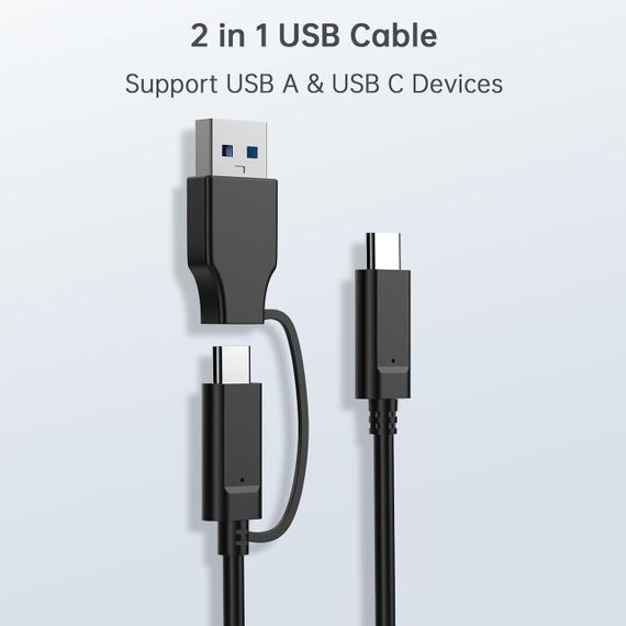 Корпус SSD M.2 NVME, корпус жесткого диска USB 3.2 Gen2x2 20 Гбит/с Корпус твердотельного накопителя USB C | Зображення 1