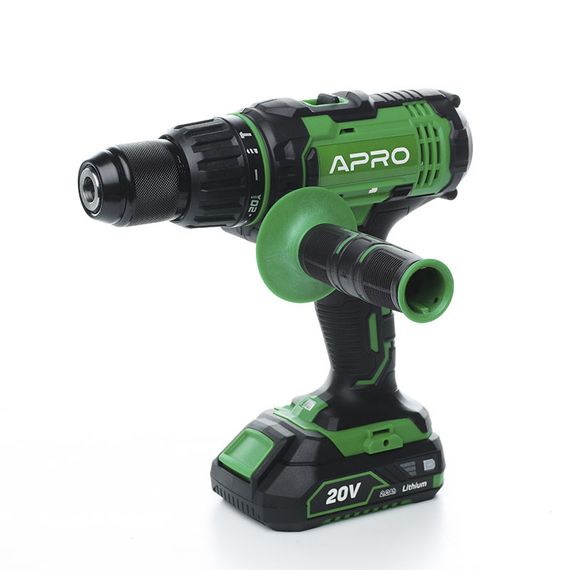 Дриль-шурупокрут ударний APRO 20 В, 2 А, 20HD 2 АКБ, ЗП, кейс 8950321 | Зображення 1