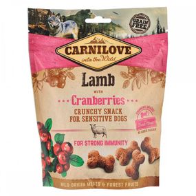 Ласощі для собак Carnilove Dog Crunchy Snack з ягнятком та журавлиною 200 гр