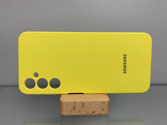 Samsung A05 S Протиударний чохол з логотипом софт тач жовтий