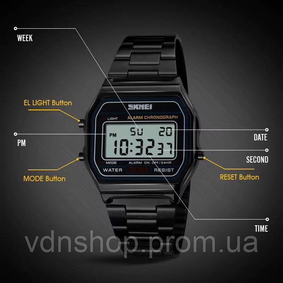 Часы retro vintage SKMEI 1123BK, Водонепроницаемые мужские часы винтажные на цепочке BU-76 | Зображення 5