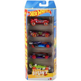 Hot Wheels Stunt Tracks Подарунковий набір з 5-ти машинок Хот Вілс для треків