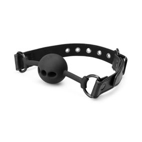 Повітропроникний кляп Bedroom Fantasies: Breathable Silicone Ball Gag, чорний Sex Aura