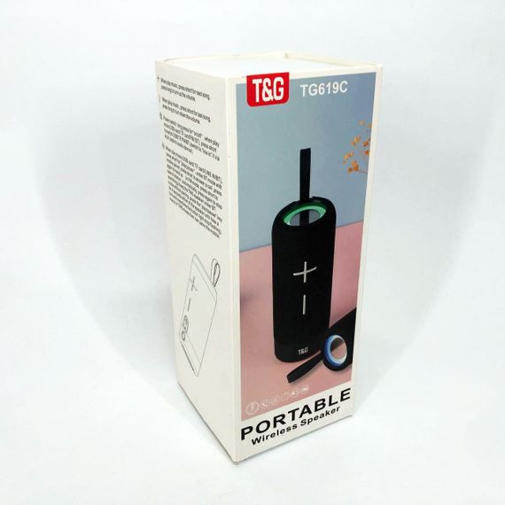 Портативная Bluetooth колонка TG619C FM-радио USB/TF с ремешком. RL-984 Цвет: черный | Зображення 8